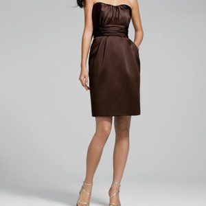 Alfred Angelo Cocktail Dress #7232 in Chocolate - Size 16